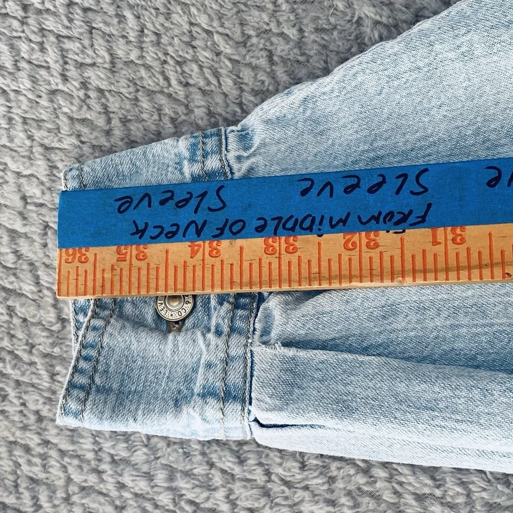 Vintage Levi's Red Tab Denim Shirt Mens XL Metal Buttons Long Sleeve Casual